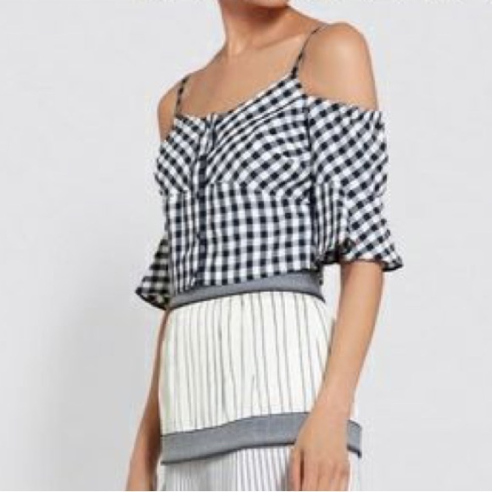 Anthropologie Maje Lapri Checkered Top | Size Small